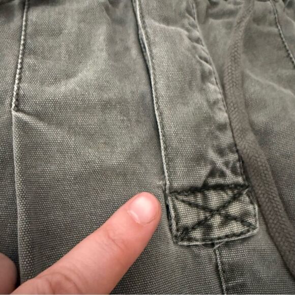 Free People Margate Pleated Pants Trouser Womens Size XS Olive Green Boho Casual - Picture 5 of 15